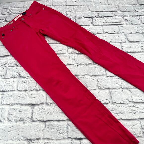 AG ADRIANO‎ GOLDSCHMIED The Stilt Cigarette Slim Fit Jeans 25R Pink Mid Rise - Picture 4 of 10